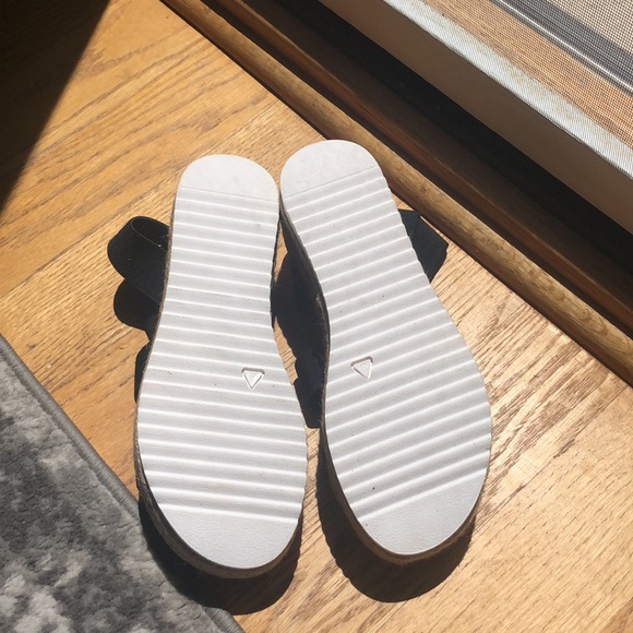 Steve Madden Women's Kimmie Flatform Espadrille Sandals Black - Picture 2 of 2